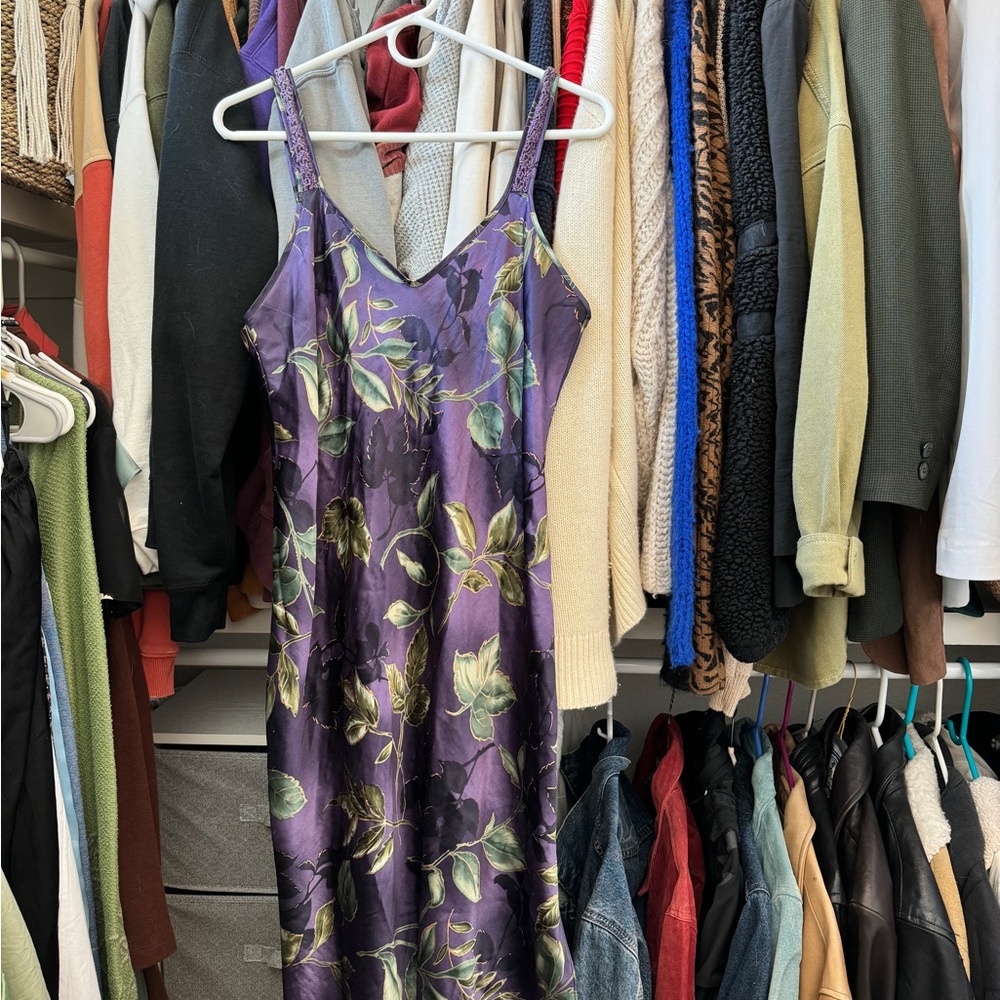 90s vintage floral midi dress